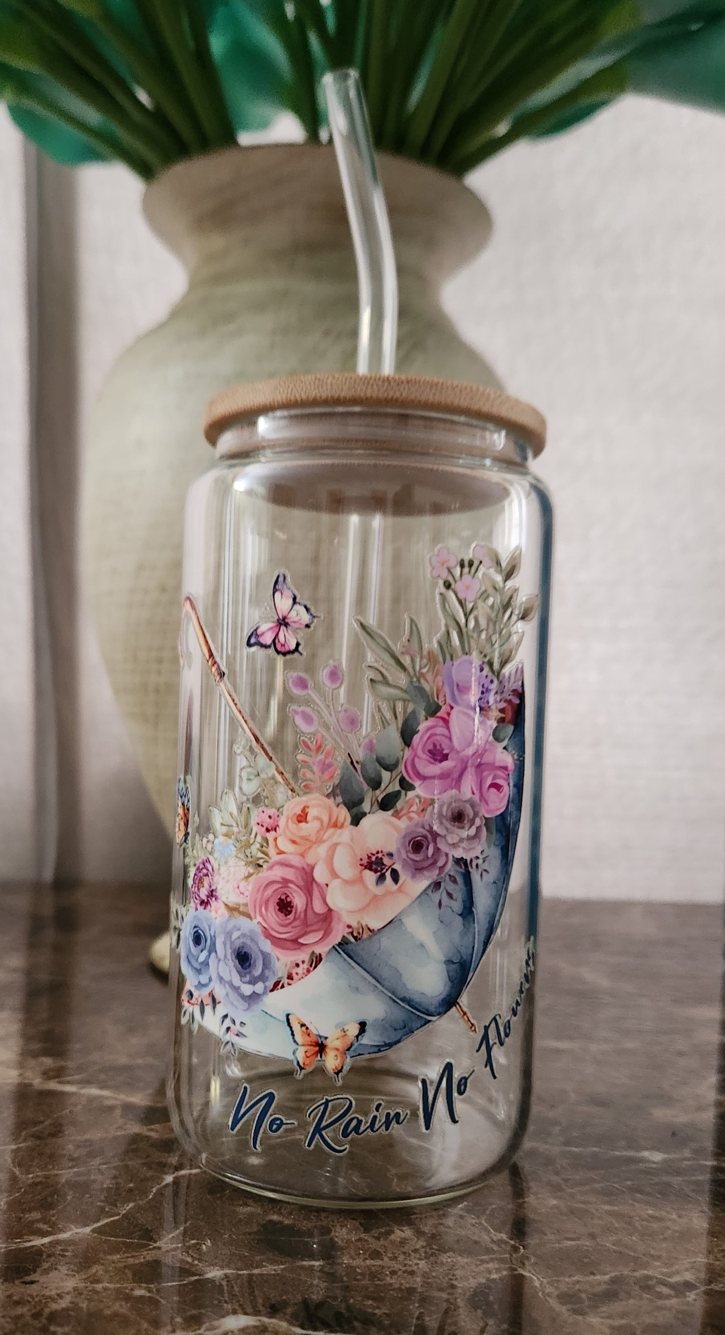 Glass Tumbler 160z Umbrella